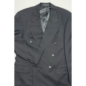 VTG 90s Boss Hugo Boss Zeus/Akropolis Dbl Breasted Wool Blazer 36S-38S Union USA